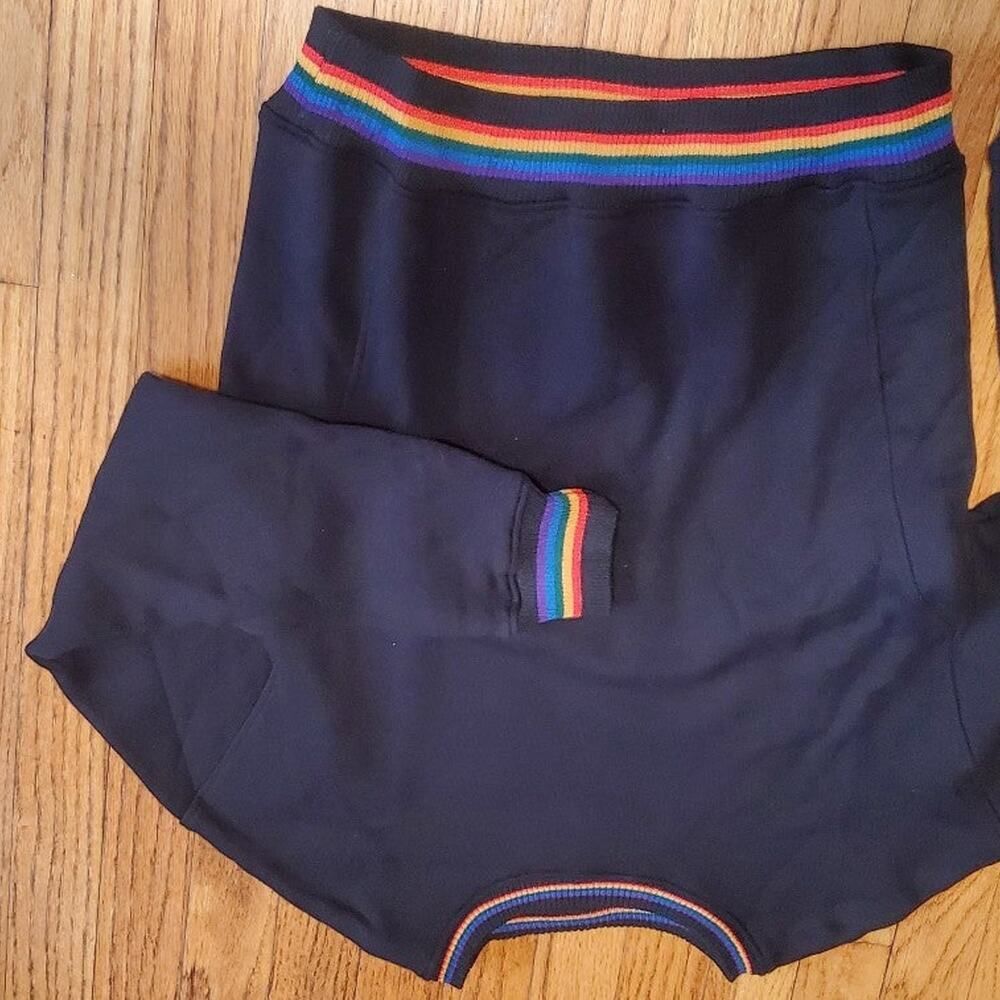 SUNDRY Rainbow Stripes Crewneck Sweater Size 2 A1